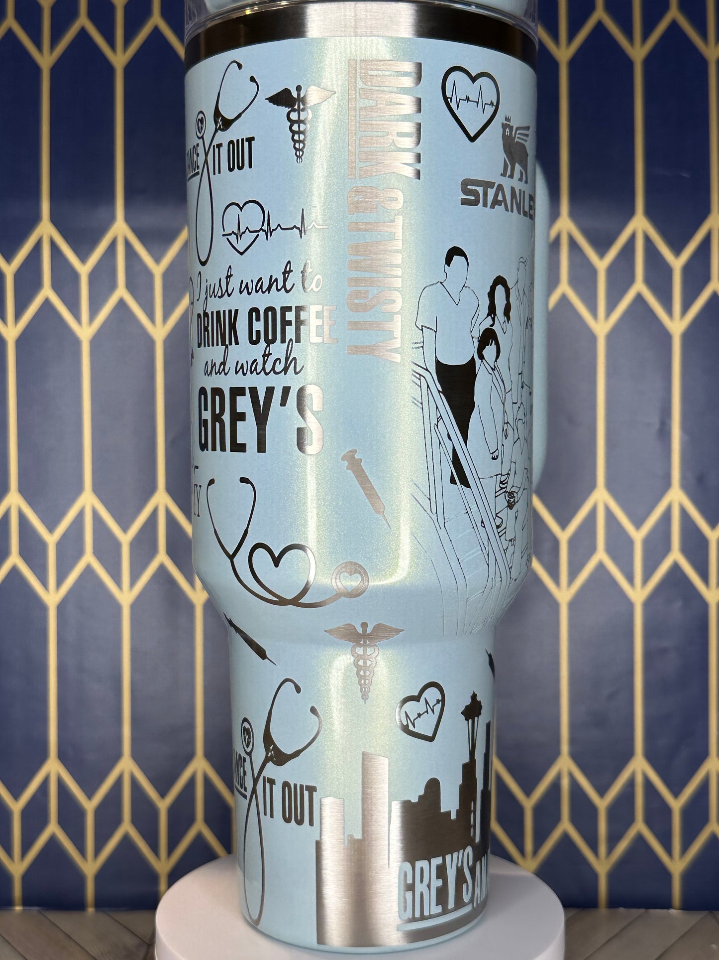 Vaso de Anatomía de Grey - Stanley Quencher 30/40 oz