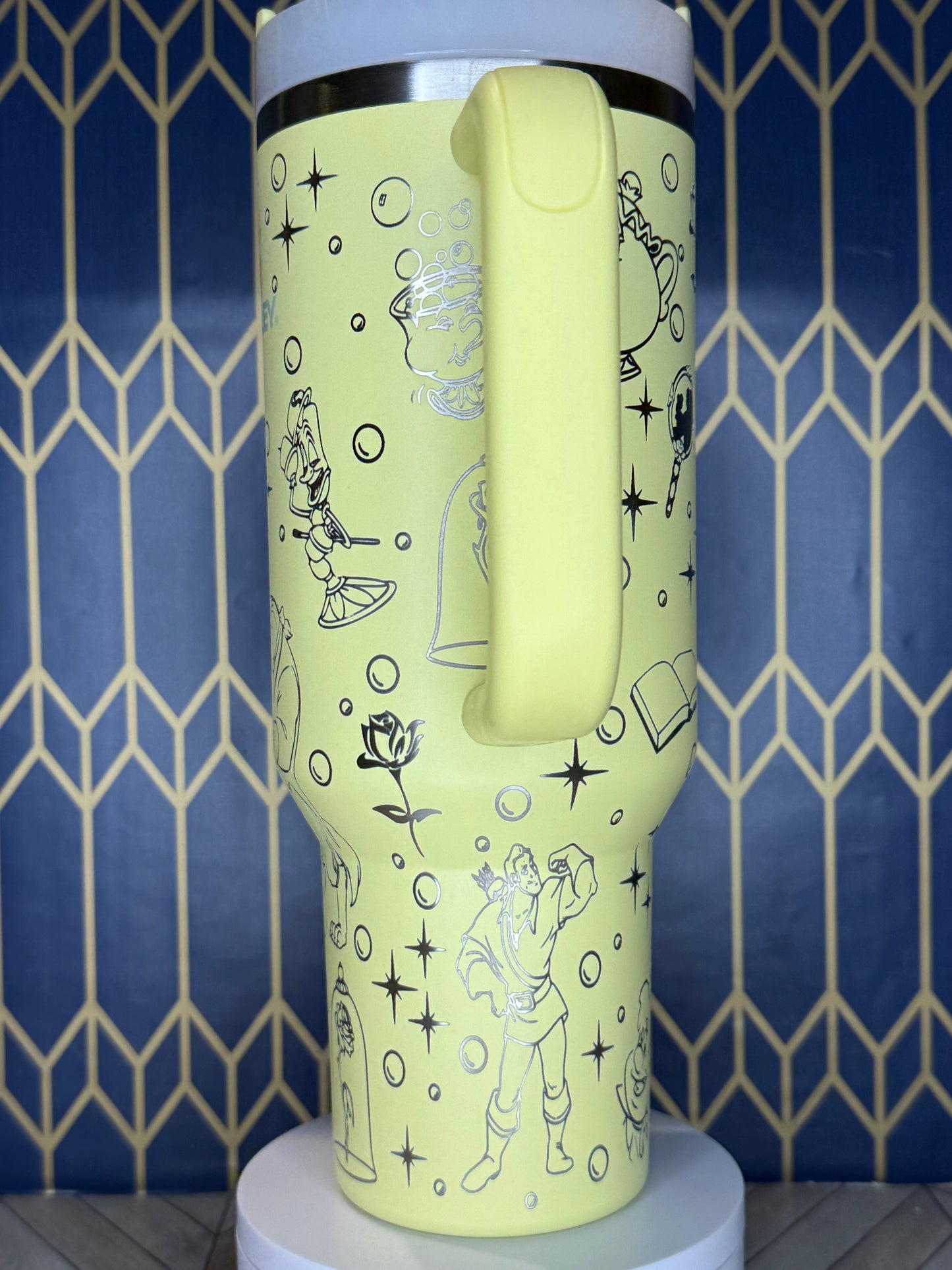 Beauty and the Beast Engraved Tumbler - Stanley Quencher 30/40oz