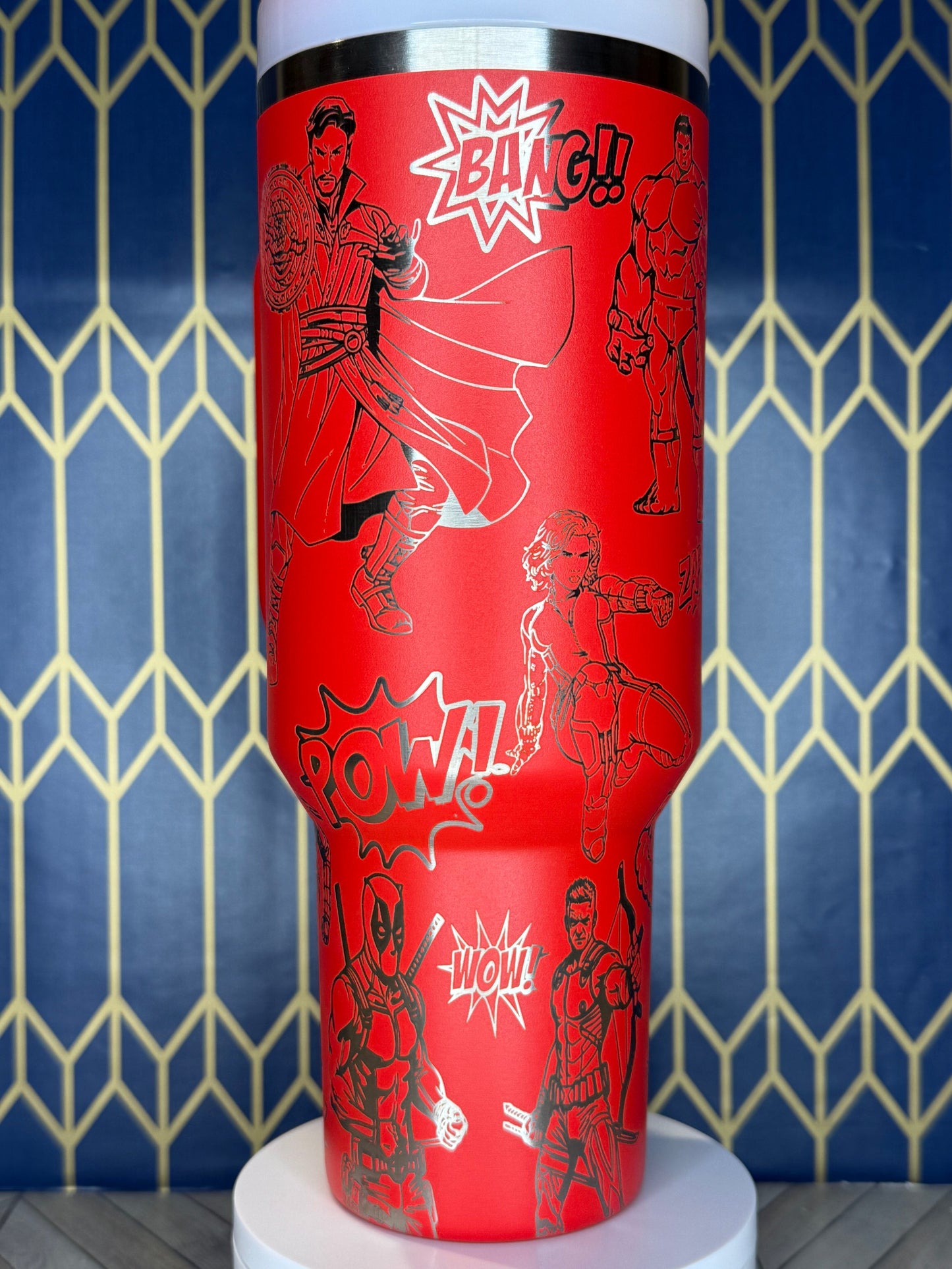 Marvel Superheroes Engraved Tumbler - Stanley Quencher 30/40oz