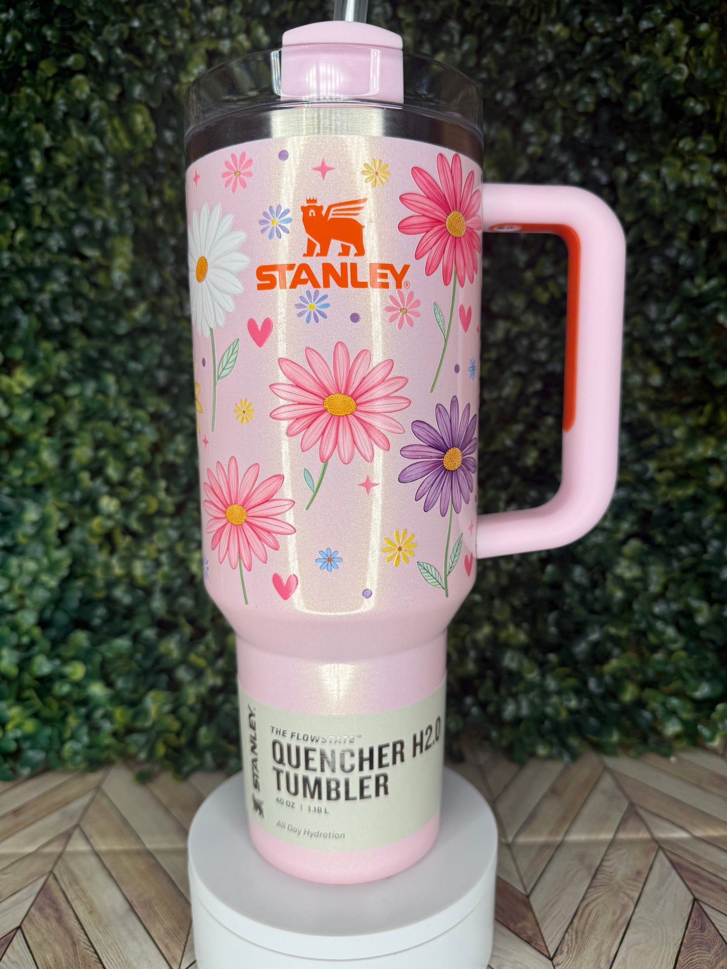 Daisy Delight UV DTF Printed Tumbler - Stanley Quencher 30/40oz