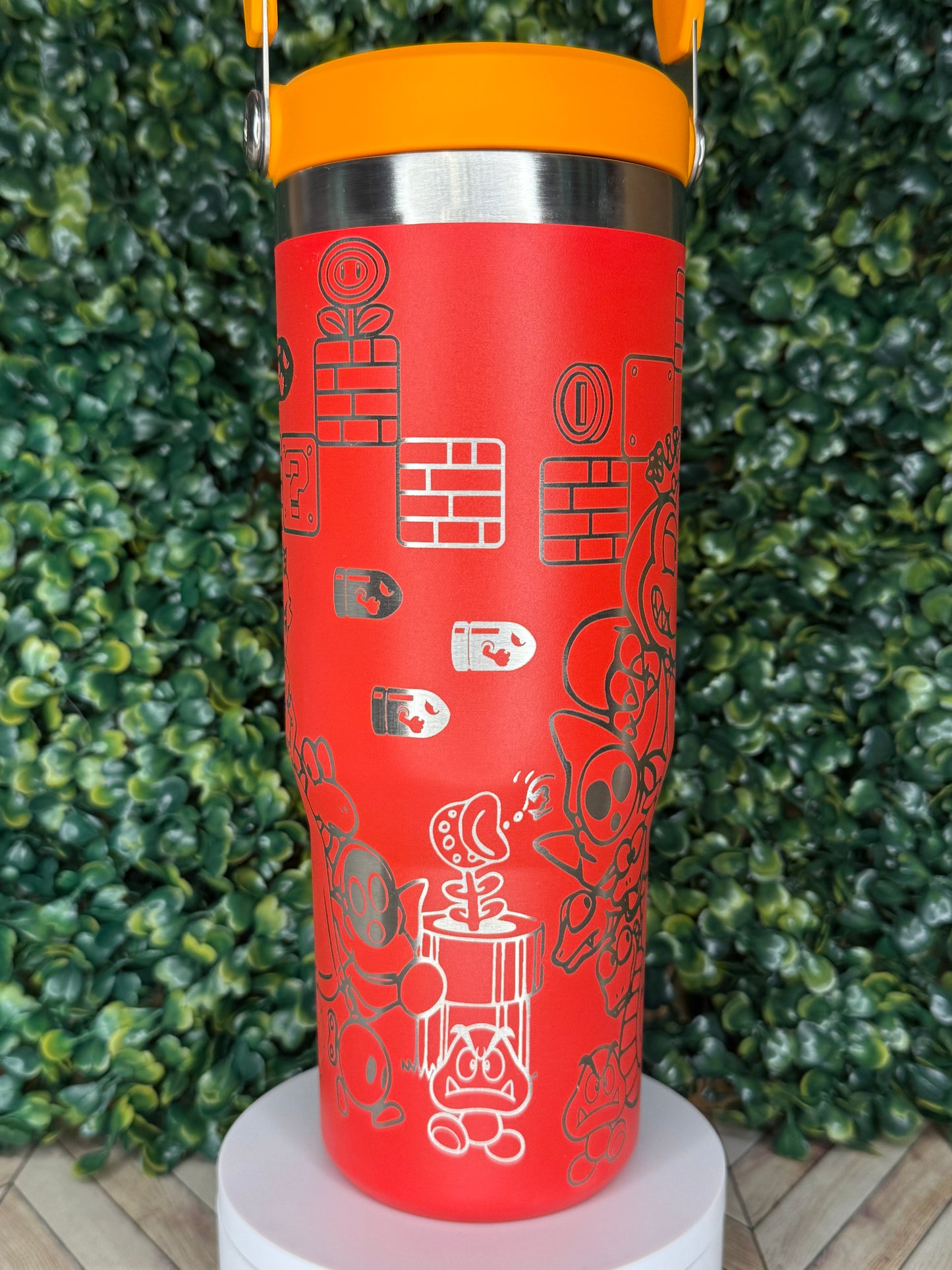 Super Mario Bros Engraved Tumbler - Stanley Quencher 30/40oz