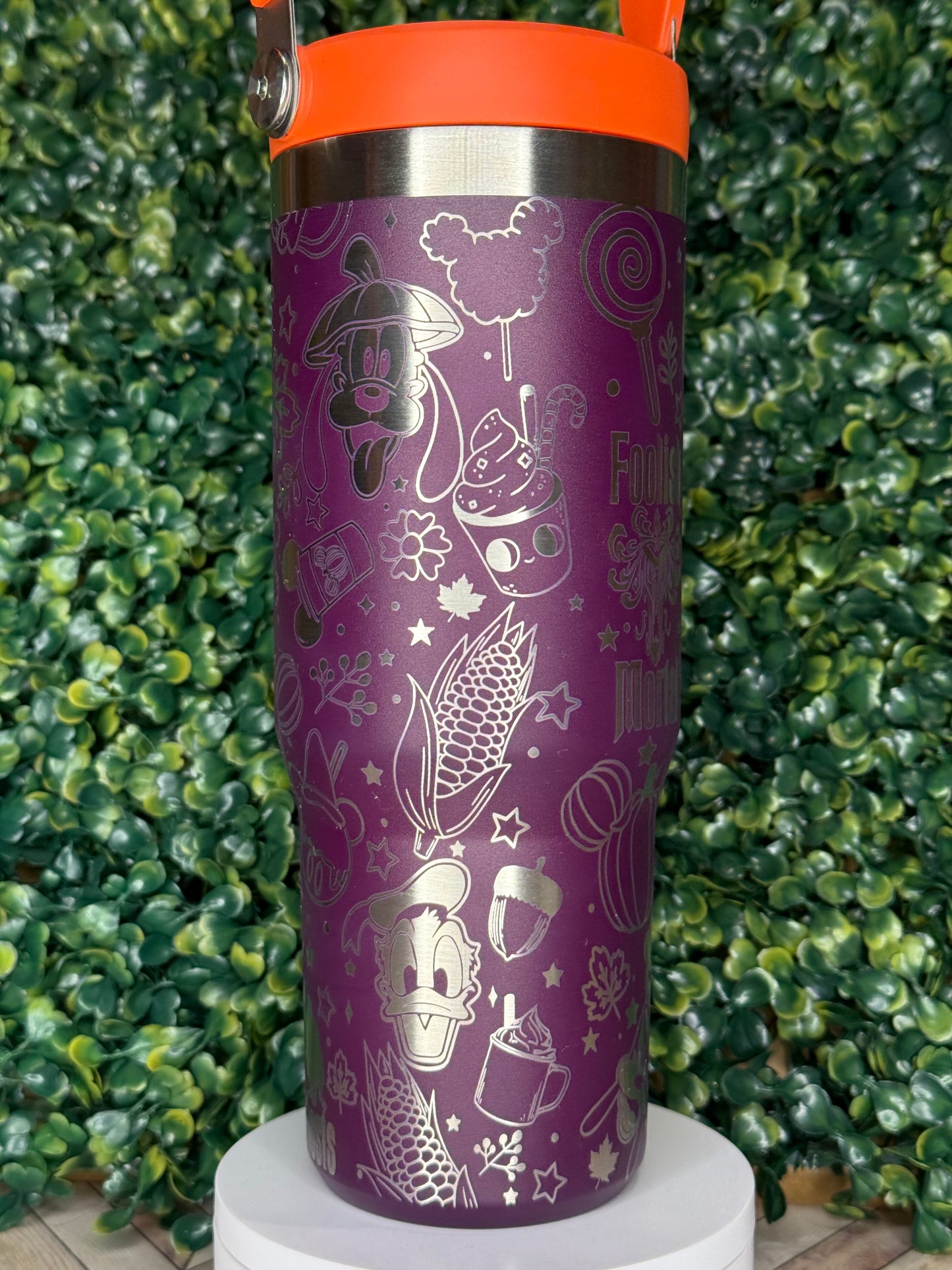 Disney Fall Themed Engraved Tumbler - Stanley IceFlow 30oz Flip Straw
