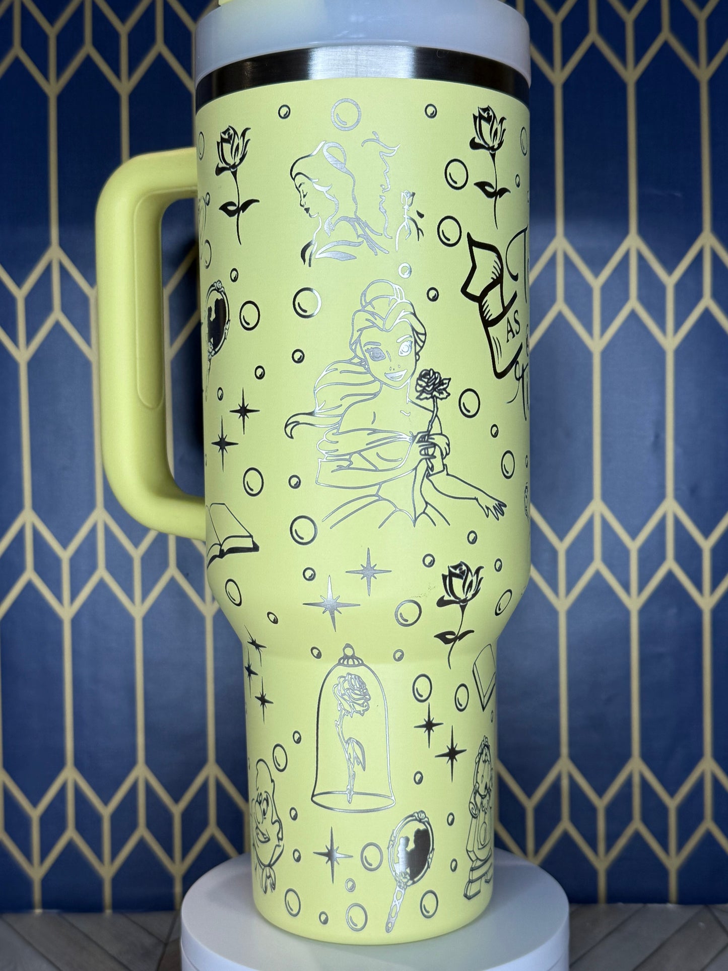 Beauty and the Beast Engraved Tumbler - Stanley Quencher 30/40oz