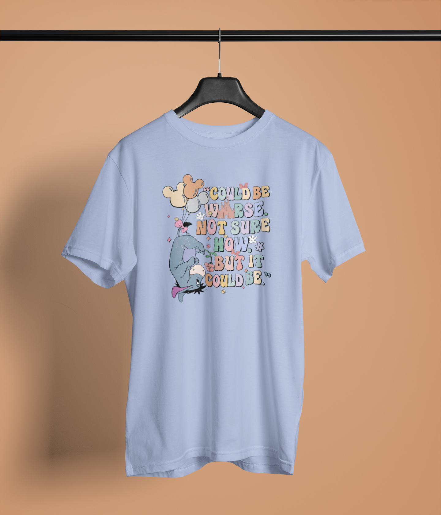 Could Be Worse Tee – Retro Pastel Eeyore Shirt