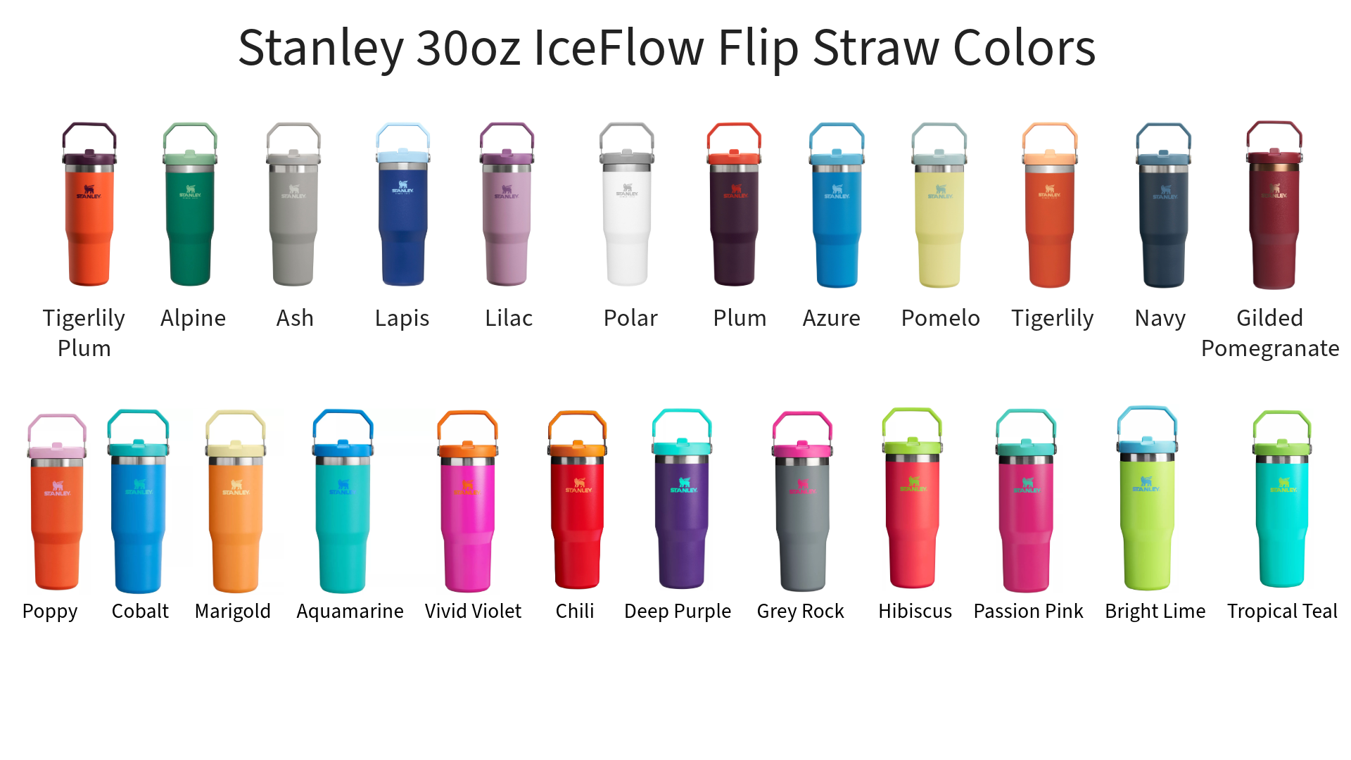 a picture of a variety of different colored flasks