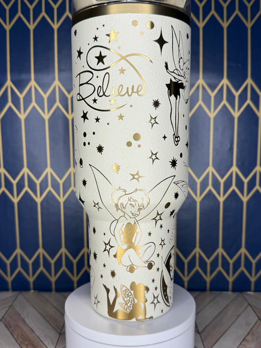 Tinkerbell-Themed Tumbler - Stanley IceFlow 30oz Flip Straw