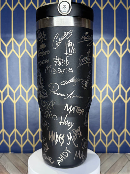 Disney Character Signatures Tumbler - Stanley Quencher 30/40oz