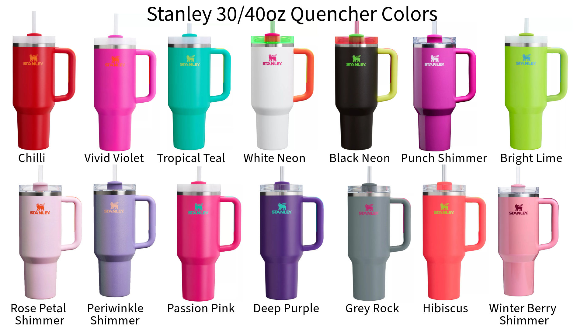 a set of travel mugs with different colors