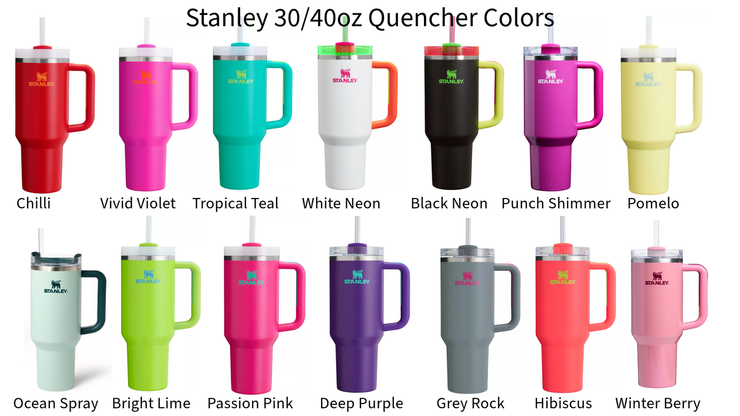 a set of four different colored travel mugs