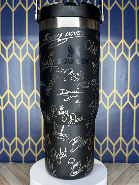 Disney Character Signatures Tumbler - Stanley IceFlow 30oz Flip Straw