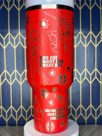 Deadpool Engraved Tumbler - Stanley Quencher 30/40oz