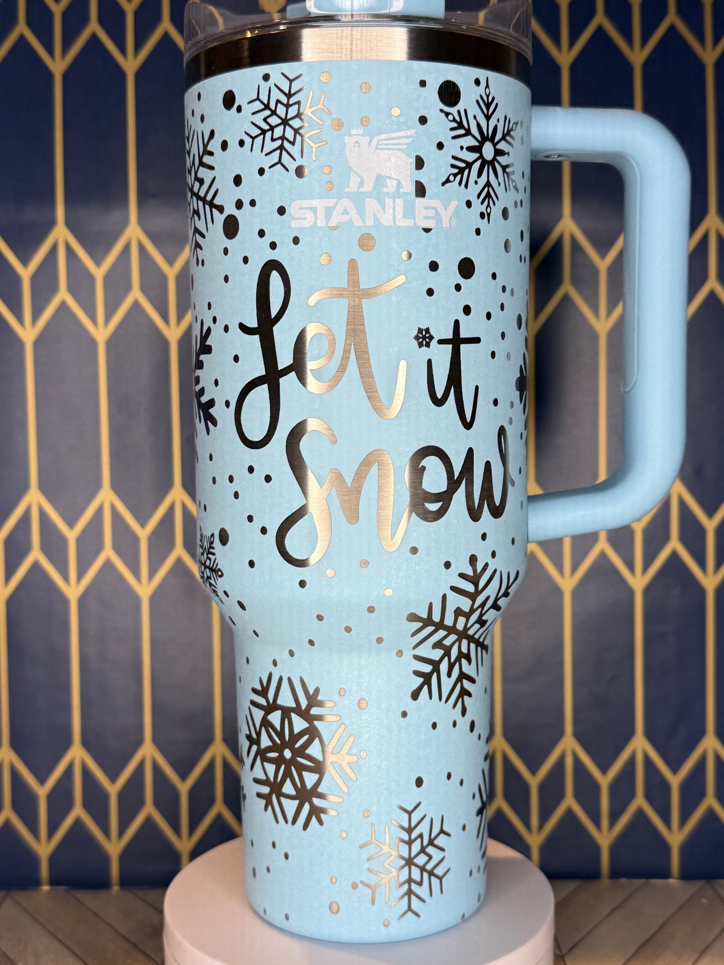 Let It Snow Engraved Tumbler - Stanley IceFlow 30oz Flip Straw