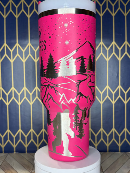 Blurry Creatures Bigfoot-Inspired Tumbler - Stanley IceFlow 30oz Flip Straw