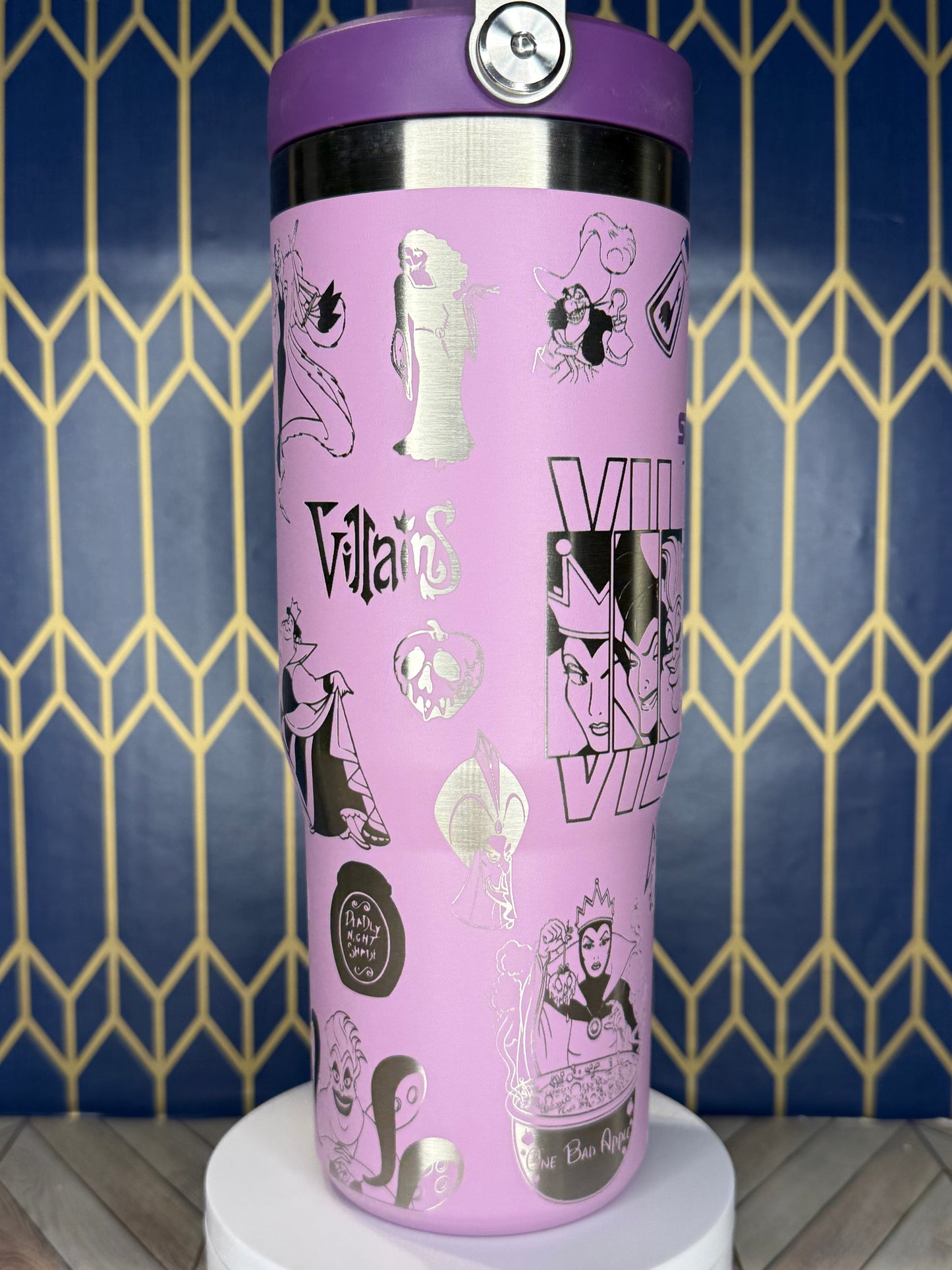 Disney Villain Engraved Tumbler - Stanley IceFlow 30oz Flip Straw