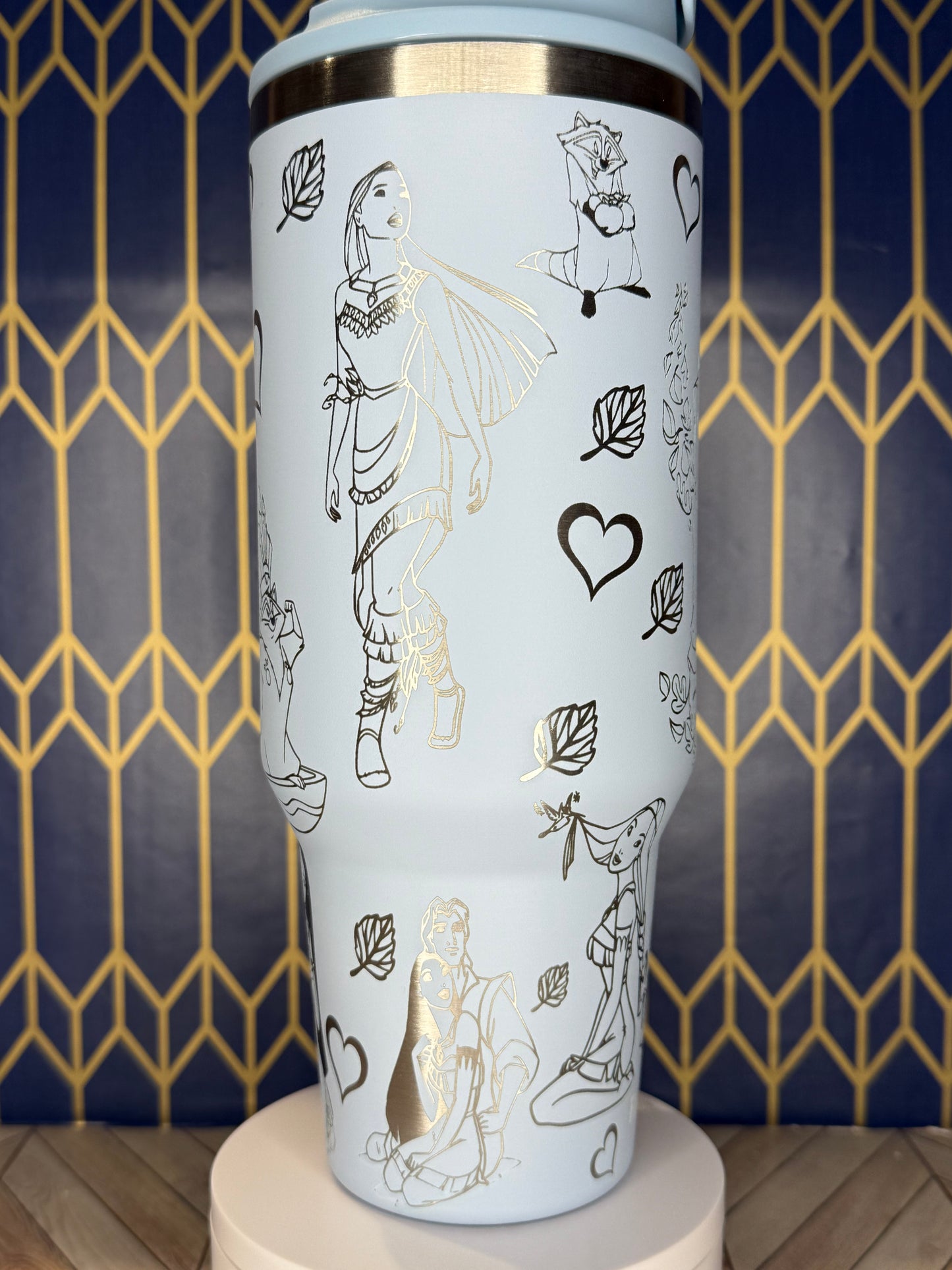 Pocahontas-Inspired Engraved Tumbler - FrostBuddy Thicc and ToGo Buddy