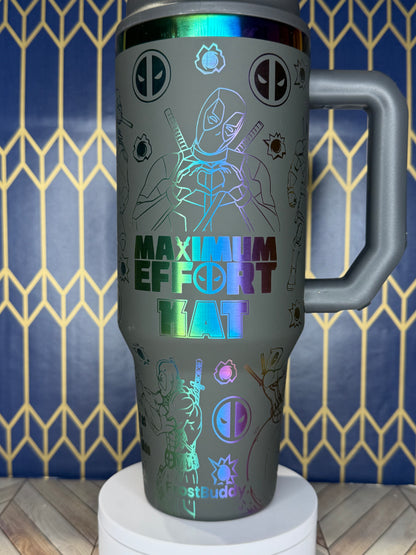 Deadpool Engraved Tumbler - FrostBuddy Thicc and ToGo Buddy