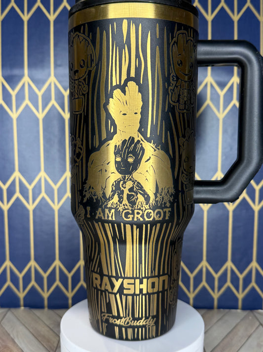 Groot Themed Tumbler - FrostBuddy Thicc and ToGo Buddy