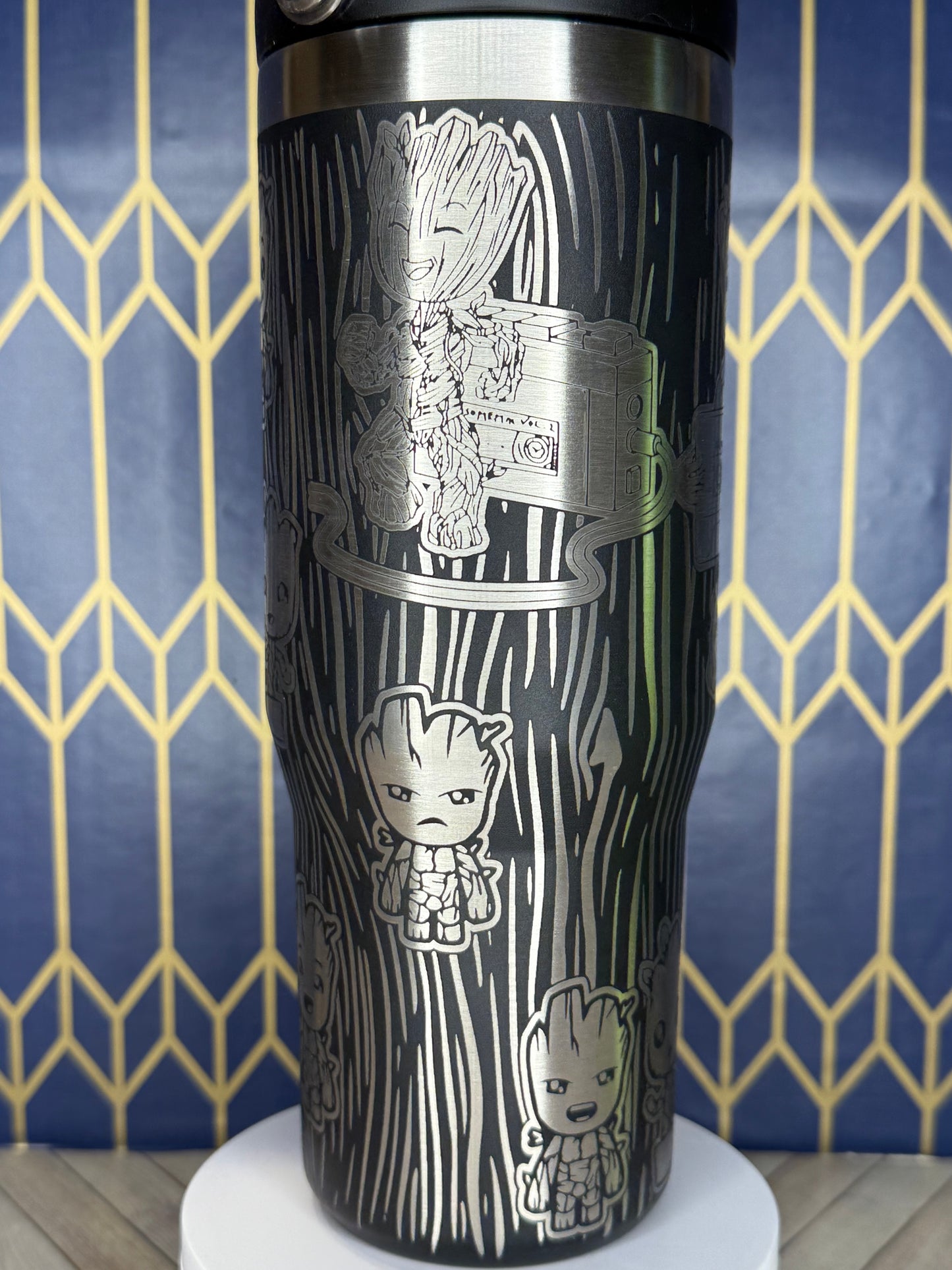 Groot Themed Tumbler - Stanley IceFlow 30oz Flip Straw