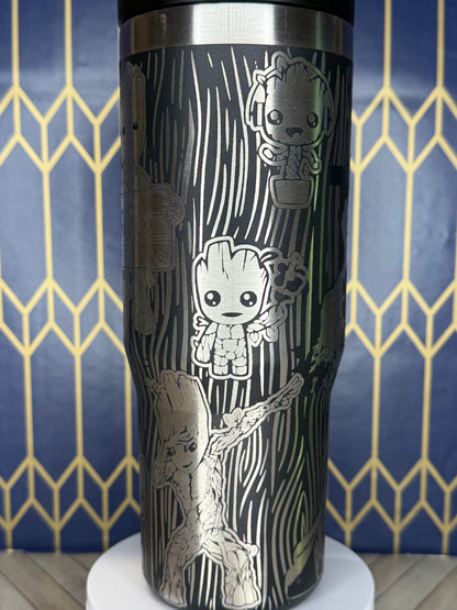 Groot Themed Tumbler - Stanley IceFlow 30oz Flip Straw