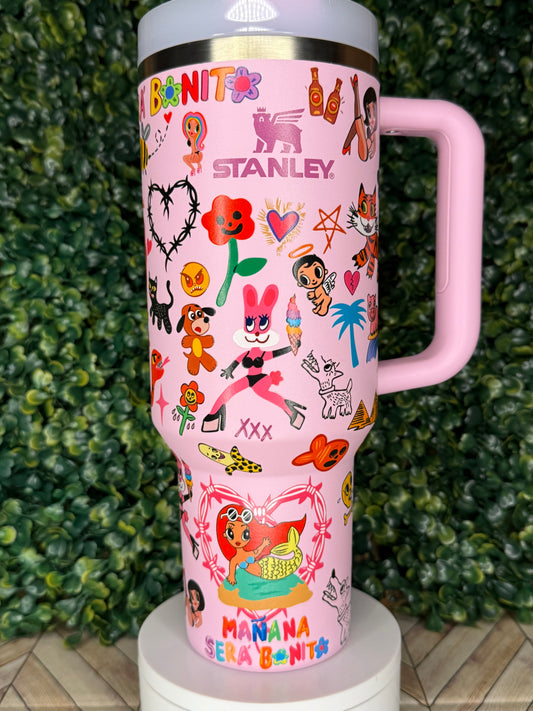 La Bichota UV DTF Tumbler – Karol G Inspired - Stanley Quencher 30/40oz