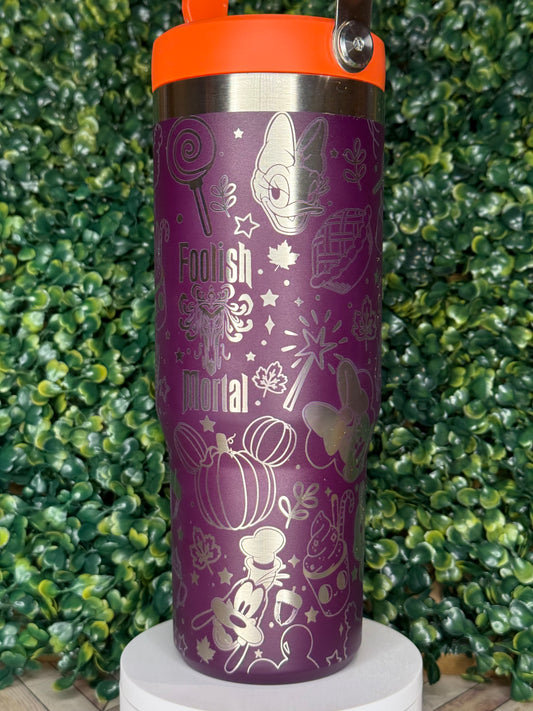 Disney Fall Themed Engraved Tumbler - Stanley IceFlow 30oz Flip Straw