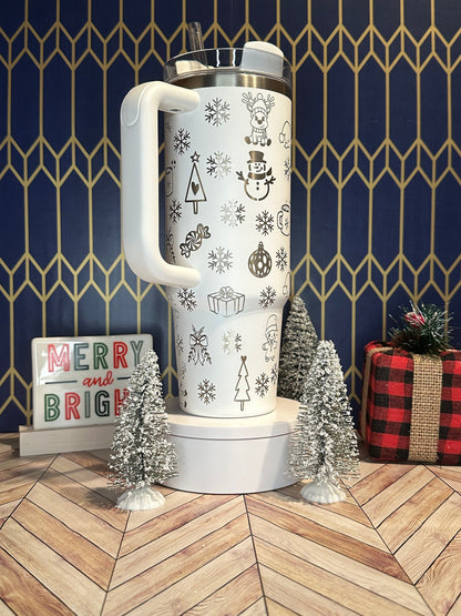 Christmas Themed Engraved Tumbler - FrostBuddy Thicc and ToGo Buddy