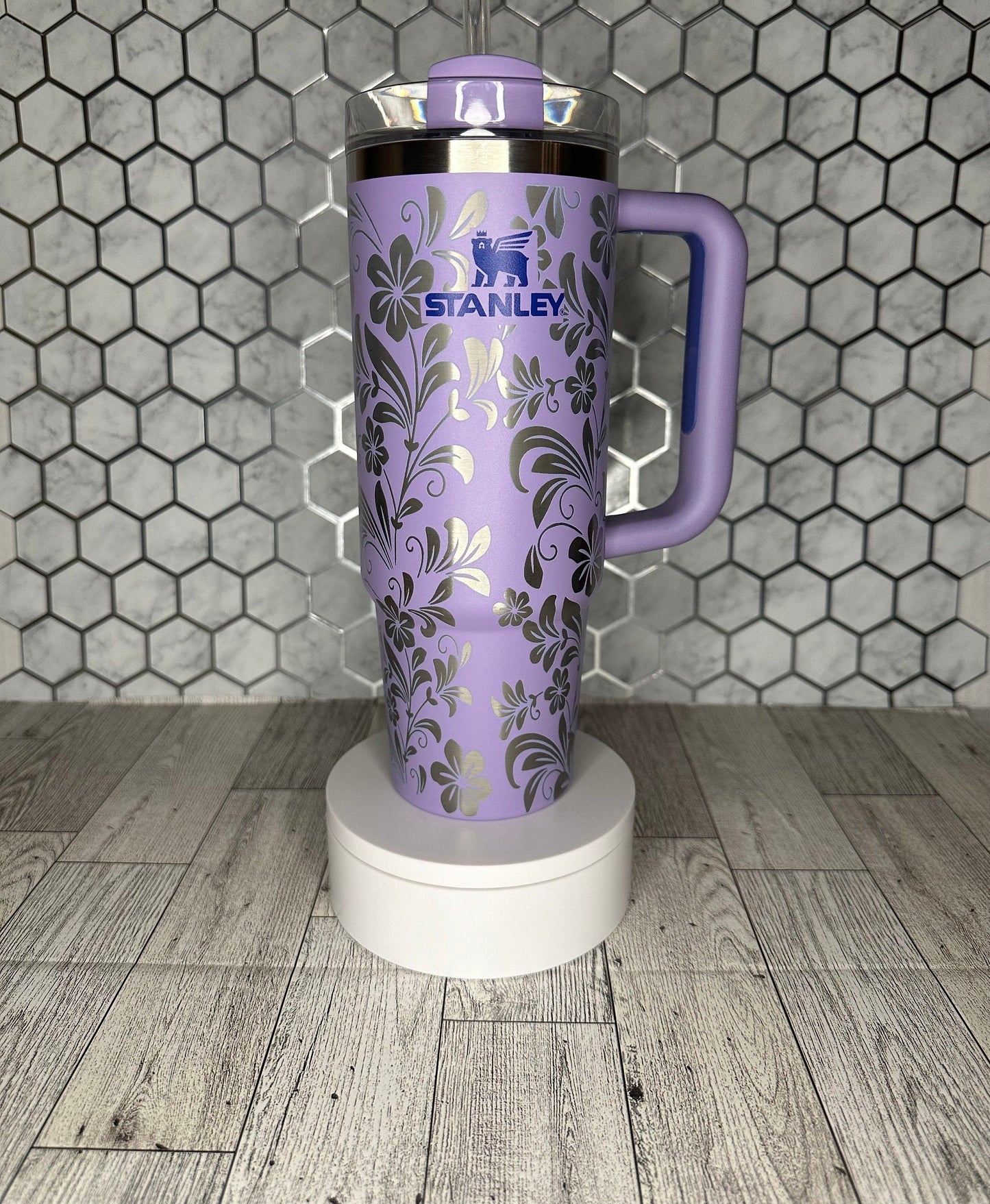 Personalized Floral Engraved Tumbler with Name -  FrostBuddy Thicc and ToGo Buddy