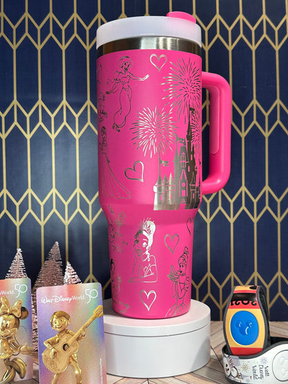 Disney Princess Laser-Engraved Tumbler - Stanley Quencher 30/40oz