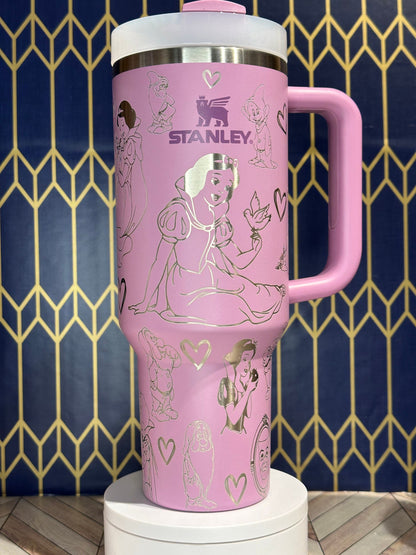 Snow White & the Seven Dwarfs Engraved Tumbler - Stanley Quencher 30/40oz