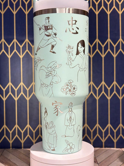 Mulan Engraved Tumbler - FrostBuddy Thicc and ToGo Buddy