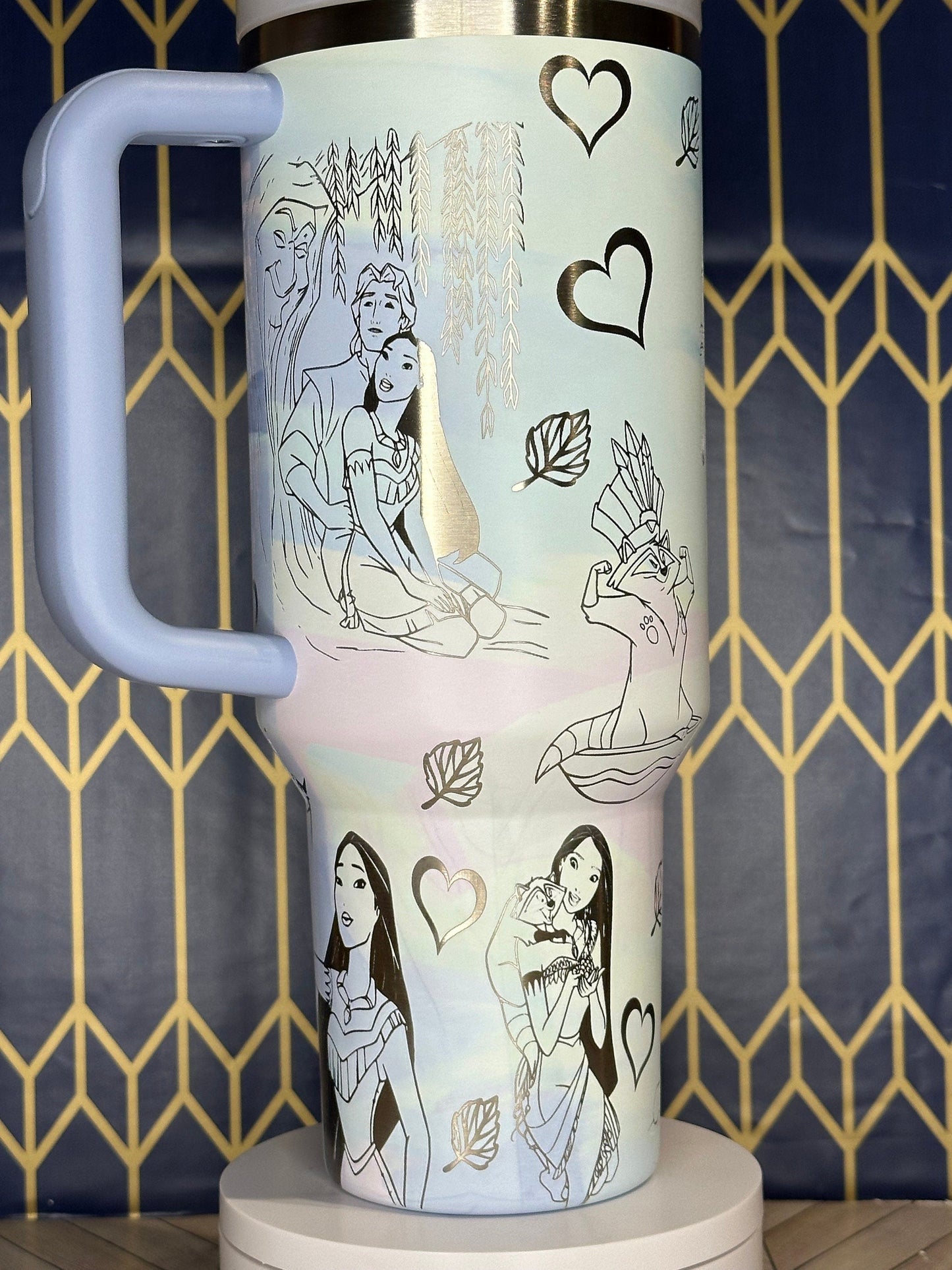 Pocahontas-Inspired Engraved Tumbler - FrostBuddy Thicc and ToGo Buddy