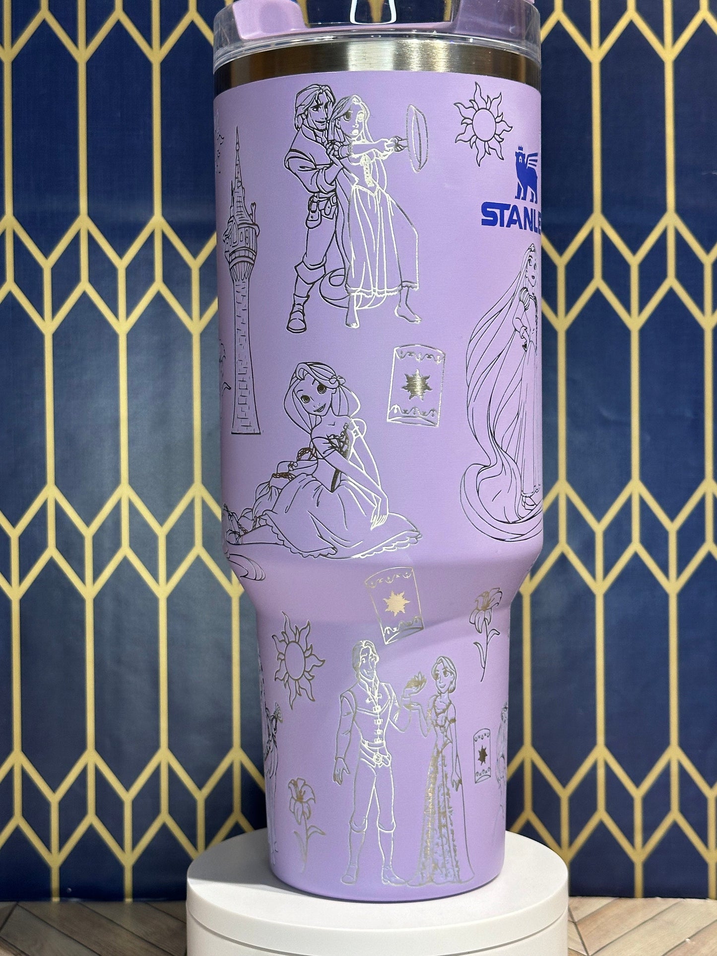 Tangled-Inspired Engraved Tumbler - Stanley Quencher 30/40oz