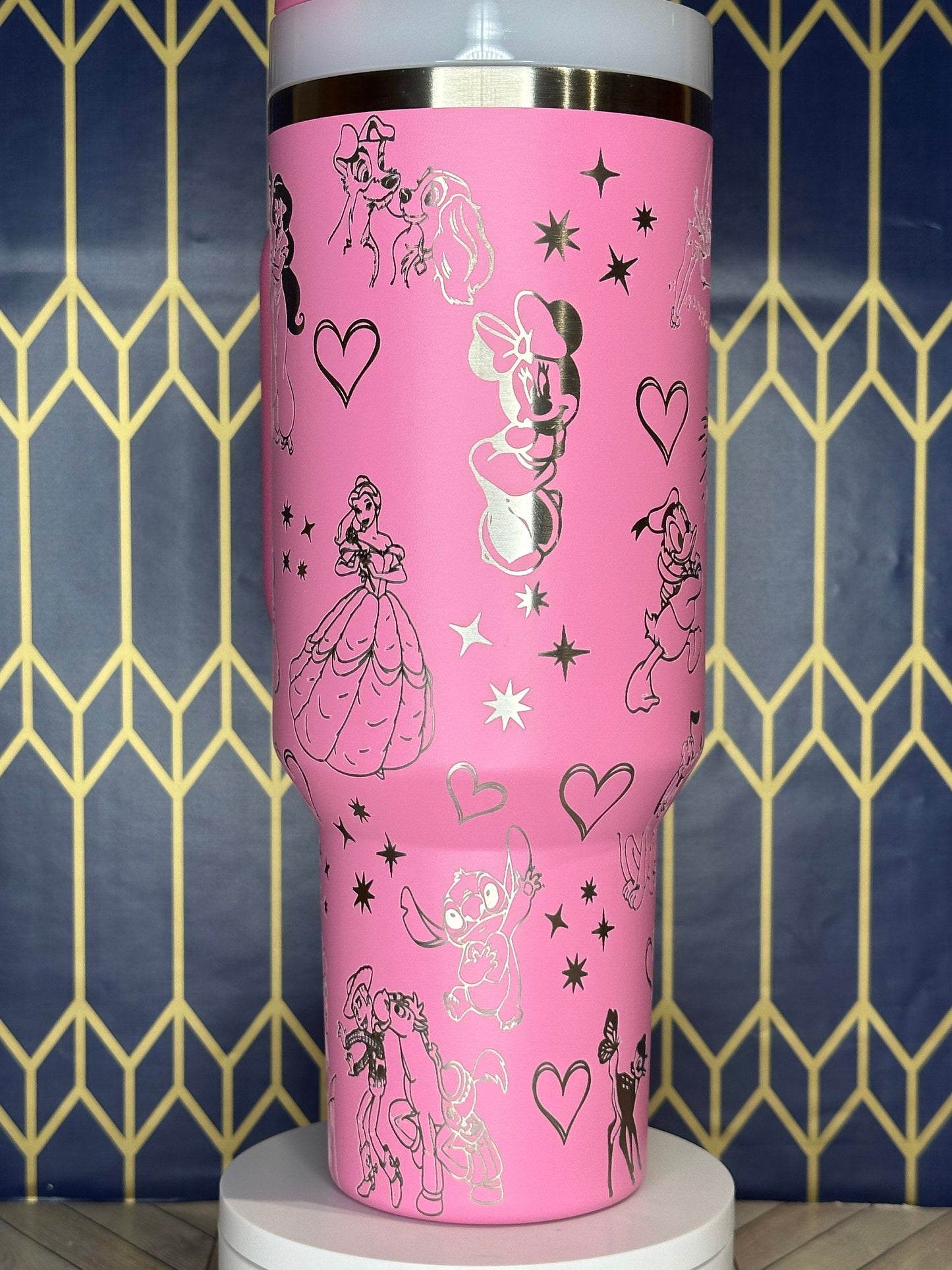 Disney Characters Engraved Tumbler - Stanley Quencher 30/40oz