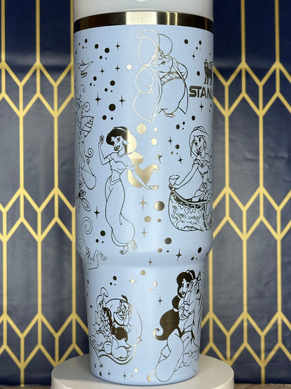 Aladdin-Inspired Engraved Tumbler - Stanley Quencher 30/40oz