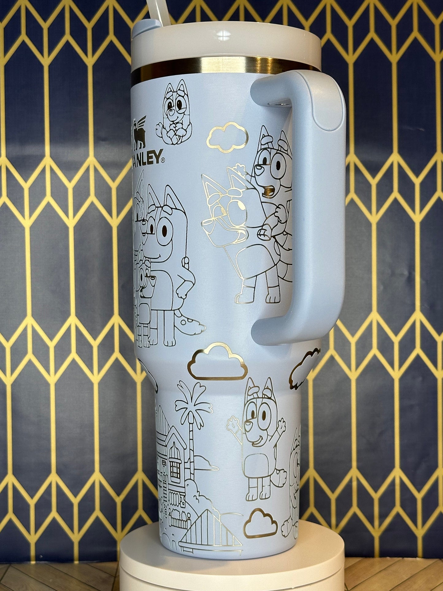 Bluey Themed Engraved Tumbler - Stanley Quencher 30/40oz