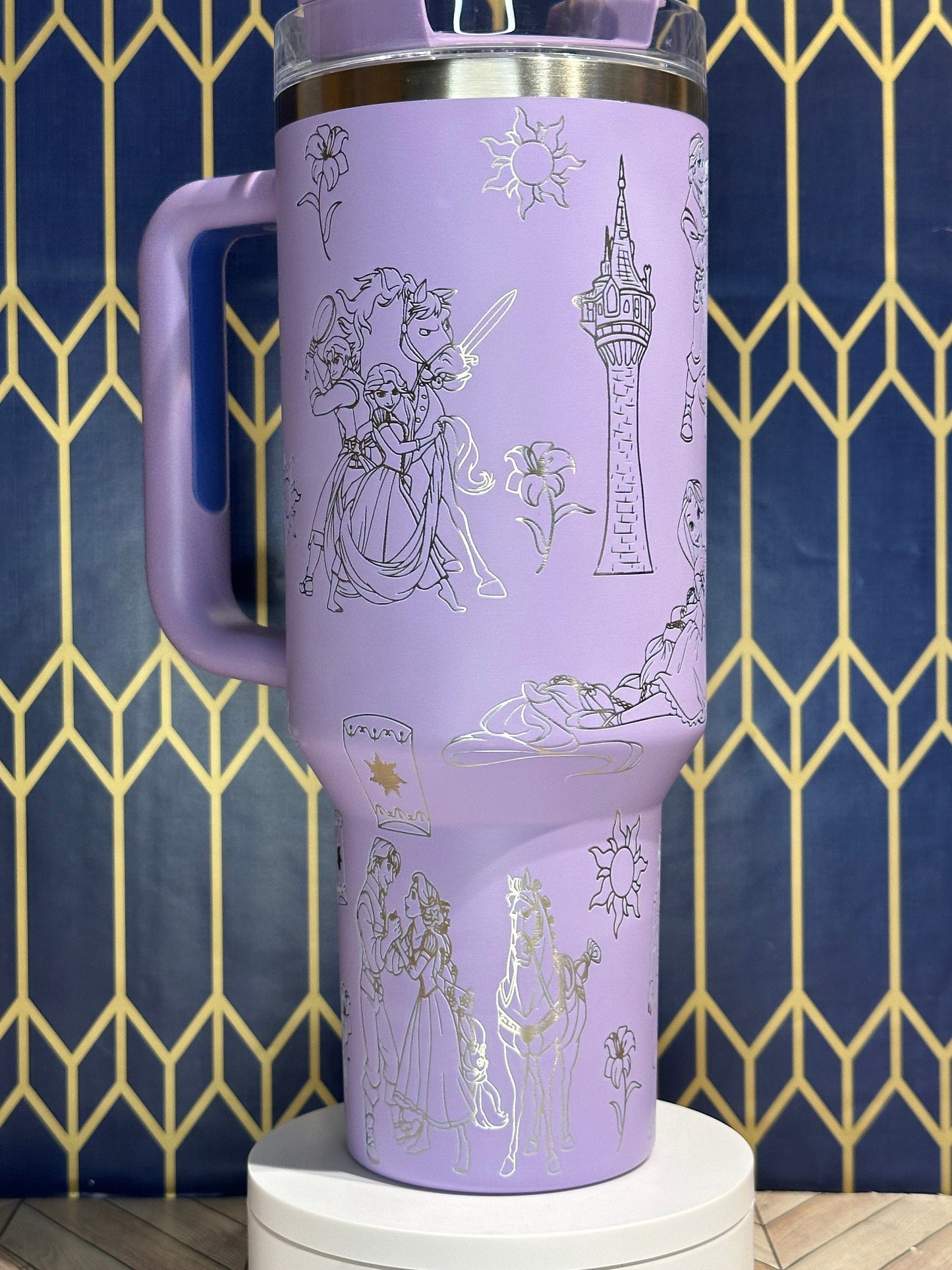 Tangled-Inspired Engraved Tumbler - Stanley Quencher 30/40oz