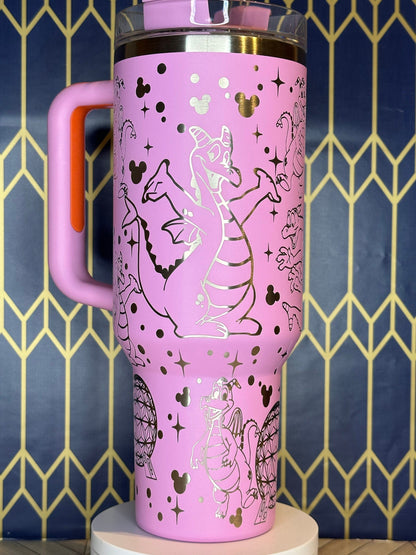 Figment-Themed Engraved Tumbler - FrostBuddy Thicc and ToGo Buddy