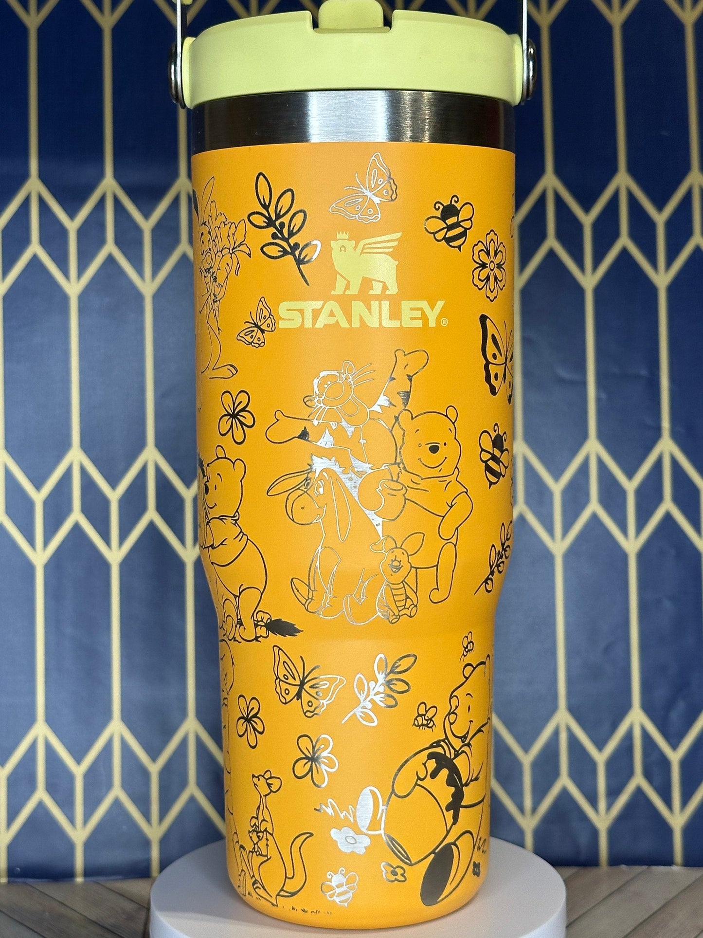 Winnie the Pooh & Friends Engraved Tumbler - Stanley IceFlow 30oz Flip Straw