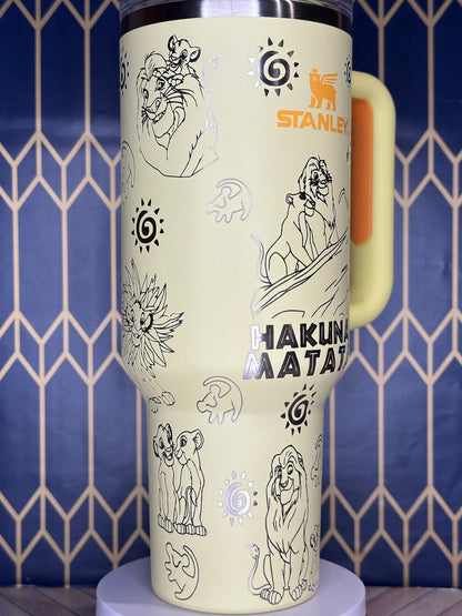 Hakuna Matumbler - The Lion King Inspired Engraved Tumbler - Stanley Quencher 30/40oz