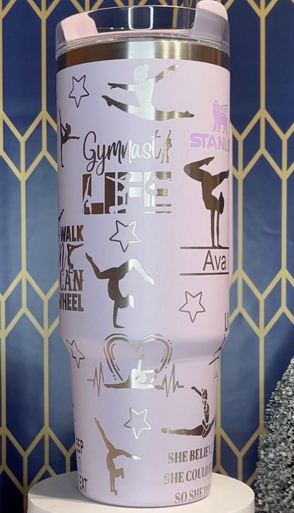 Gymnastics Engraved Tumbler - FrostBuddy Thicc and ToGo Buddy