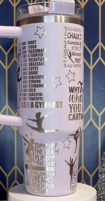 Gymnastics Engraved Tumbler - FrostBuddy Thicc and ToGo Buddy