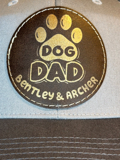 Dog Dad Hat with Leather Patch