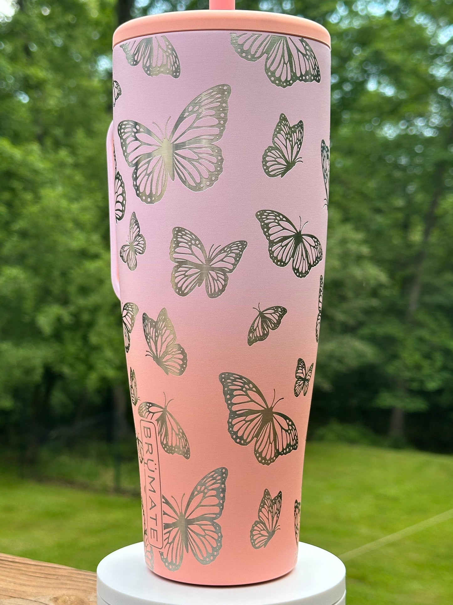 Engraved Butterfly Tumbler - FrostBuddy Thicc and ToGo Buddy