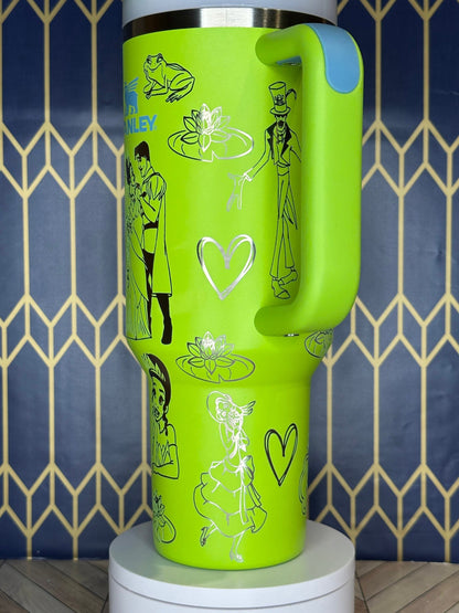 Princess and the Frog Engraved Tumbler - Stanley IceFlow 30oz Flip Straw