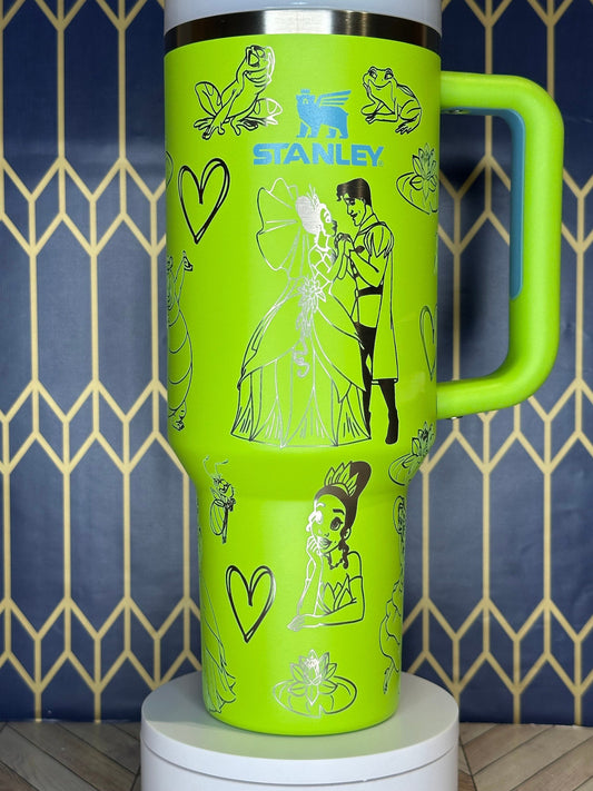 Princess and the Frog Engraved Tumbler - Stanley Quencher 30/40oz