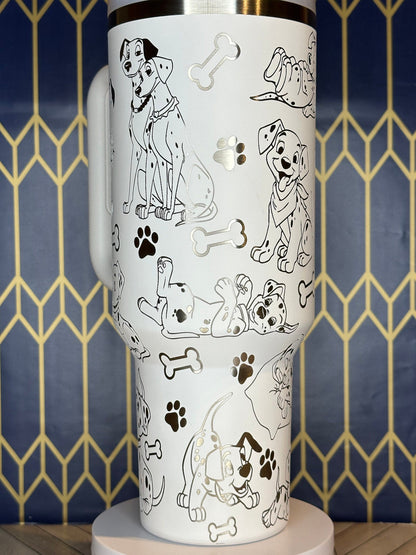 101 Dalmatians Themed Engraved Tumbler - FrostBuddy Thicc and ToGo Buddy