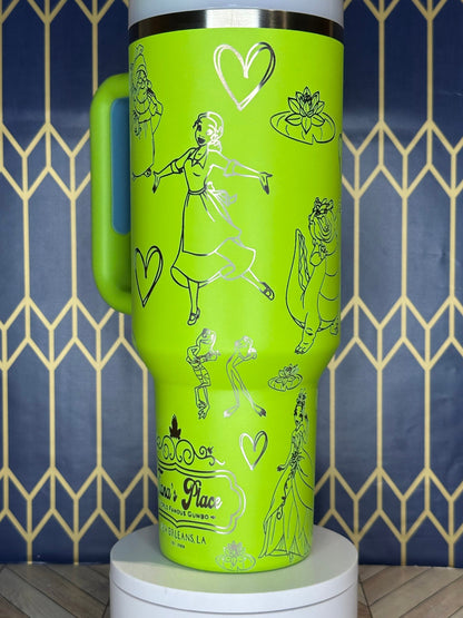 Princess and the Frog Engraved Tumbler - Stanley Quencher 30/40oz