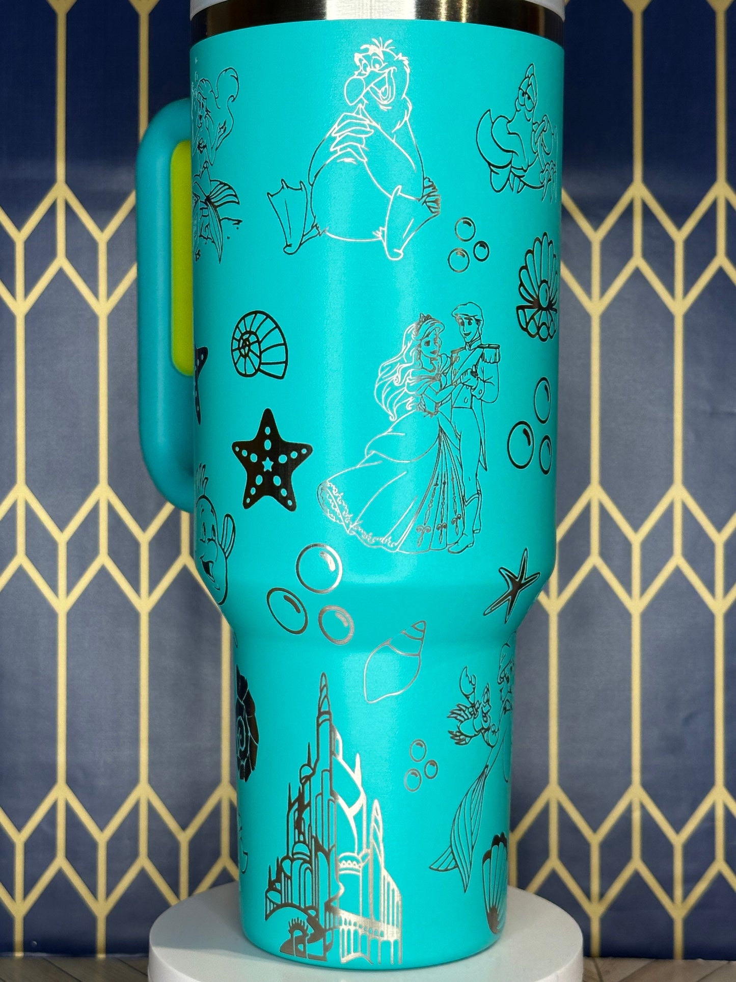 Laser Engraved Mermaid Tumbler - Stanley Quencher 30/40oz