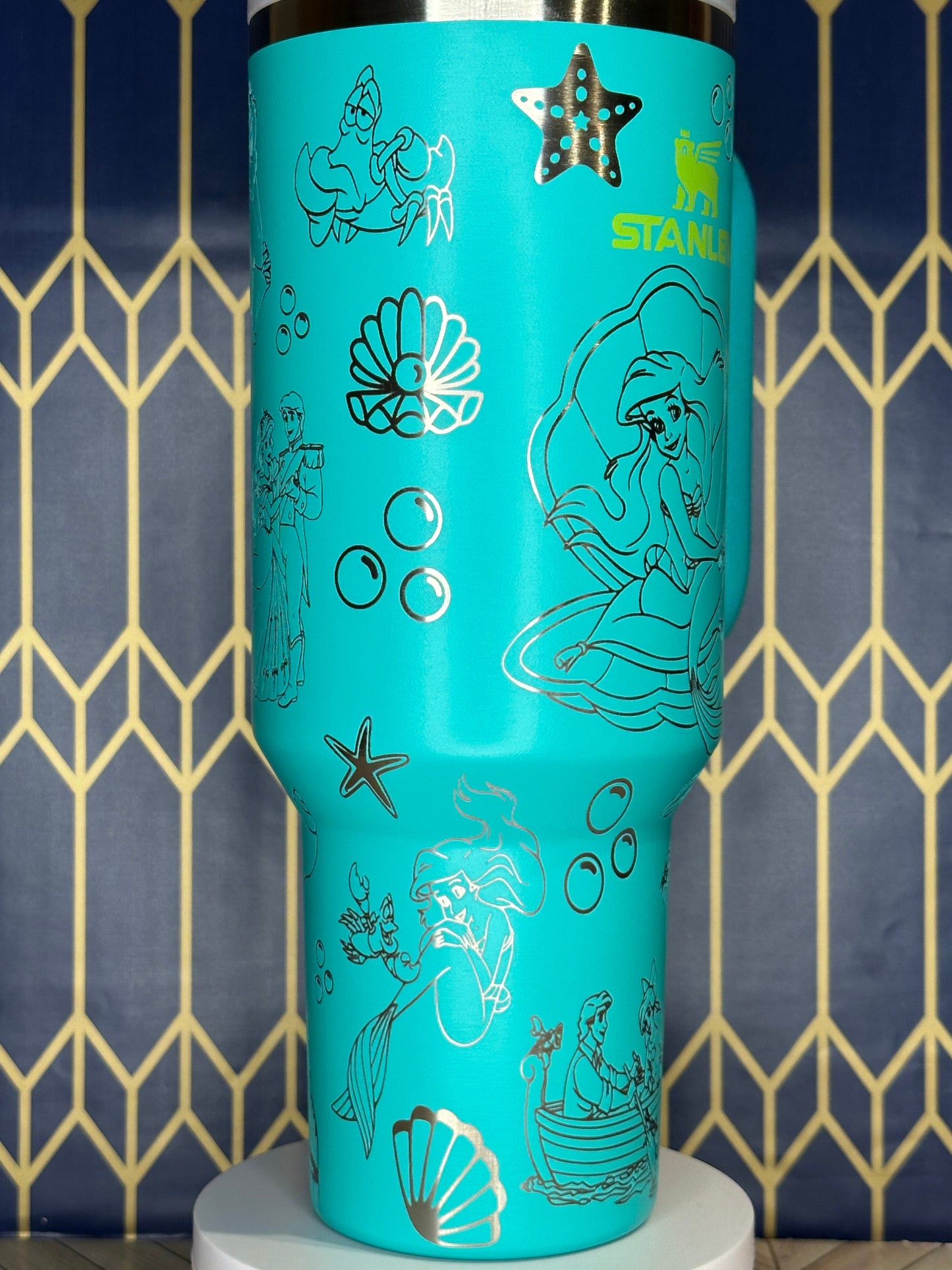 Laser Engraved Mermaid Tumbler - Stanley Quencher 30/40oz