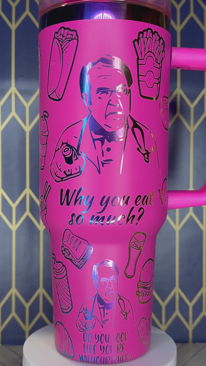 Vaso grabado Dr. Now - Stanley IceFlow de 30 oz con pajita